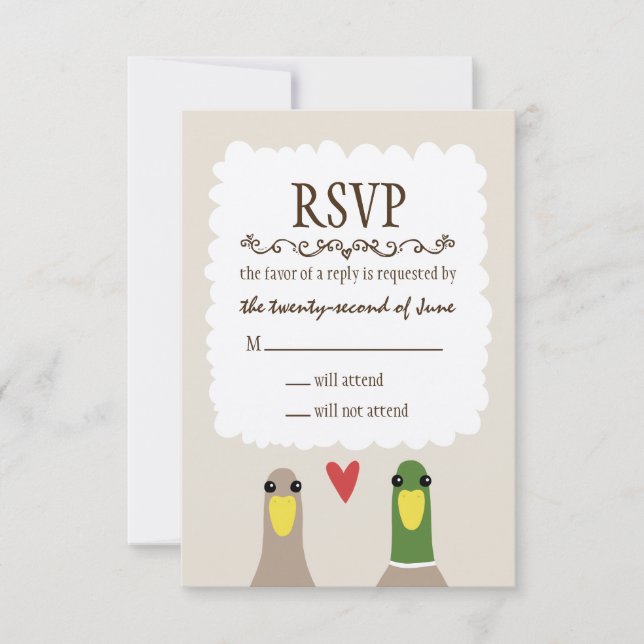 Mariage de canards RSVP (Devant)