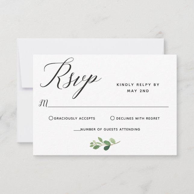 Mariage de carte de réponse (Devant)