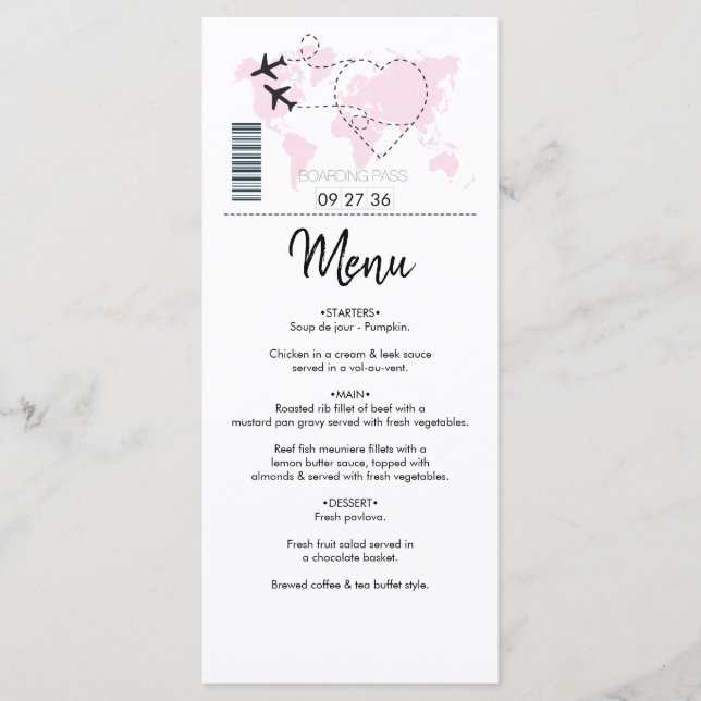 Mariage de carte d'embarquement de destination (Devant)