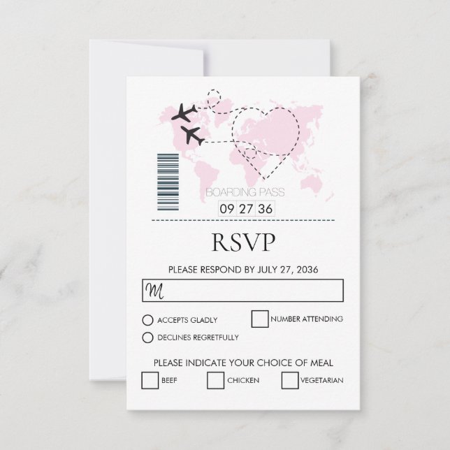 Mariage de carte d'embarquement de destination (Devant)