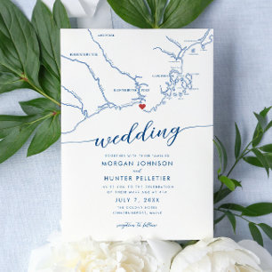 Mariage de carte minimaliste moderne Kennebunkport