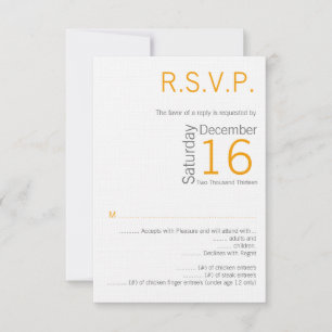 mariage de carte R.S.V.P 3,5 x 5, Yello Chevr