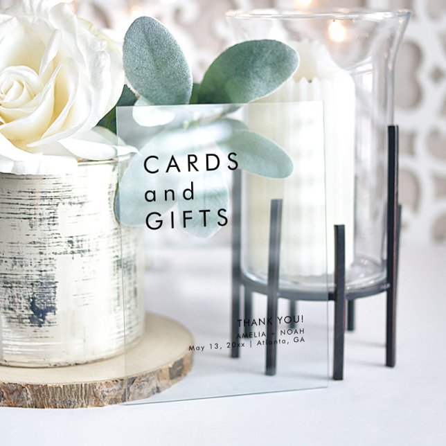 Mariage De Cartes Et Cadeaux Minimalistes Modernes (Créateur téléchargé)