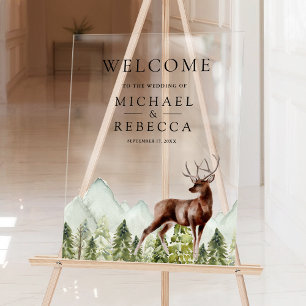 Mariage de cerf de forêt de montagne Bienvenue