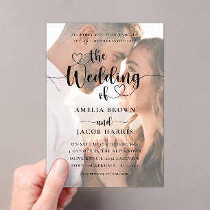 Mariage De Chaleurs & Photo Acrylique Invitation