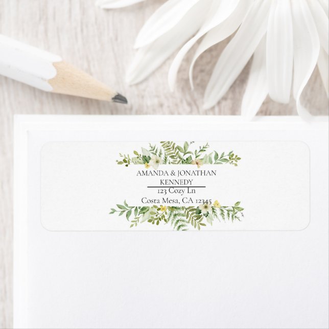 Mariage de champ romantique Adresse de retour Labe (En situation)