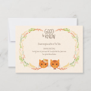Mariage de chats de forêt lunaire (crème) RSVP