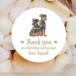 Mariage de chien personnalisé Favoriser Stickers