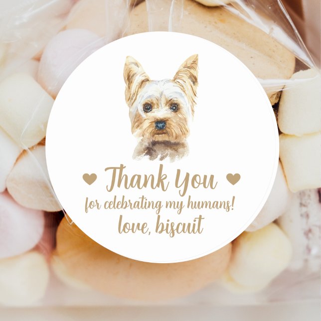 Mariage de chien personnalisé Favoriser Stickers (Créateur téléchargé)
