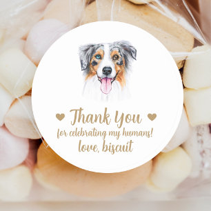 Mariage de chien personnalisé Favoriser Stickers
