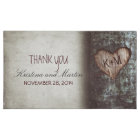 Mariage de coeur sculpté rustique merci