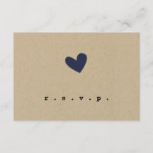 Mariage de coeur simple RSVP