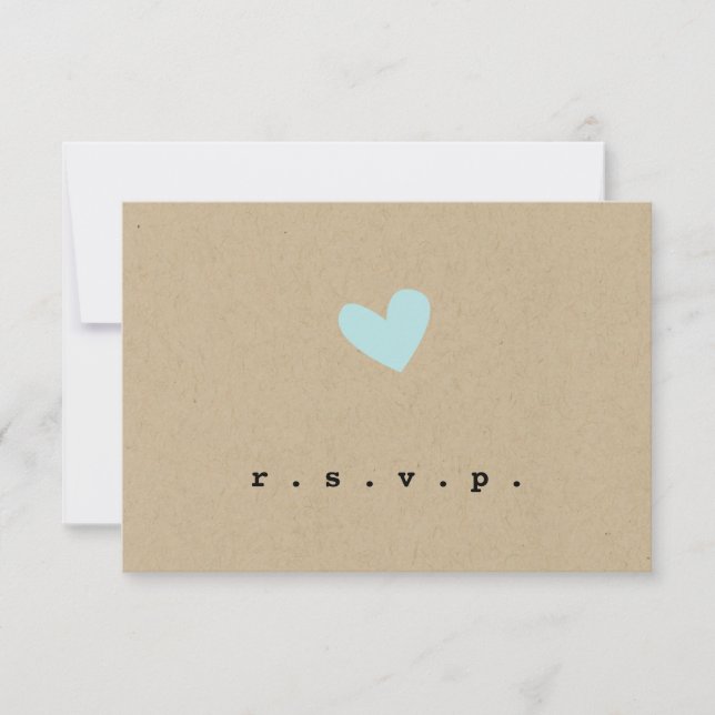Mariage de coeur simple RSVP (Devant)