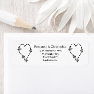 Mariage de conception cardiaque du papillon noir e