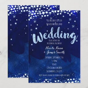 Mariage de CONTES D'HIVER Ciel Étoilé Invitations