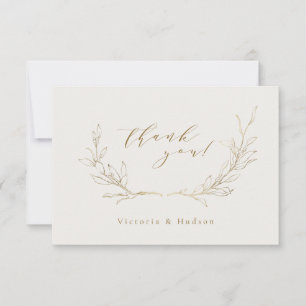 Mariage de couronne botanique simple or merci voit
