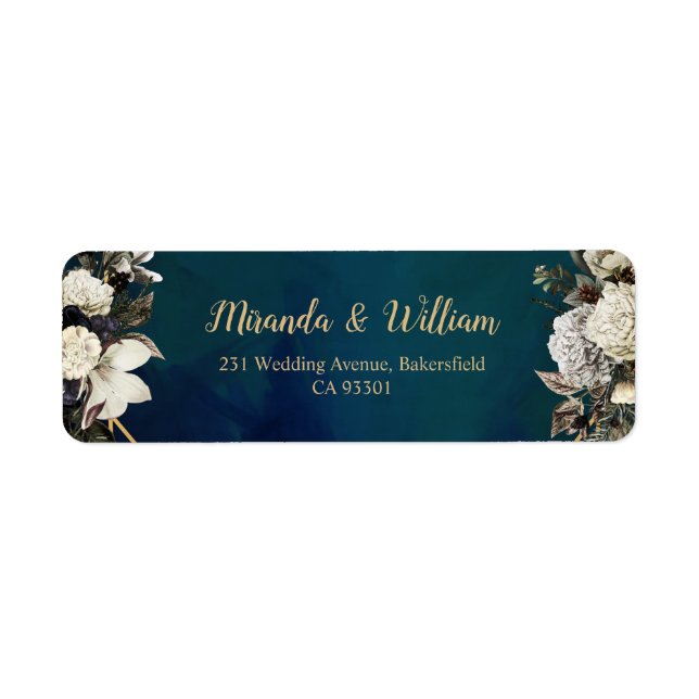 Mariage de couronne d'or floral romantique (Devant)
