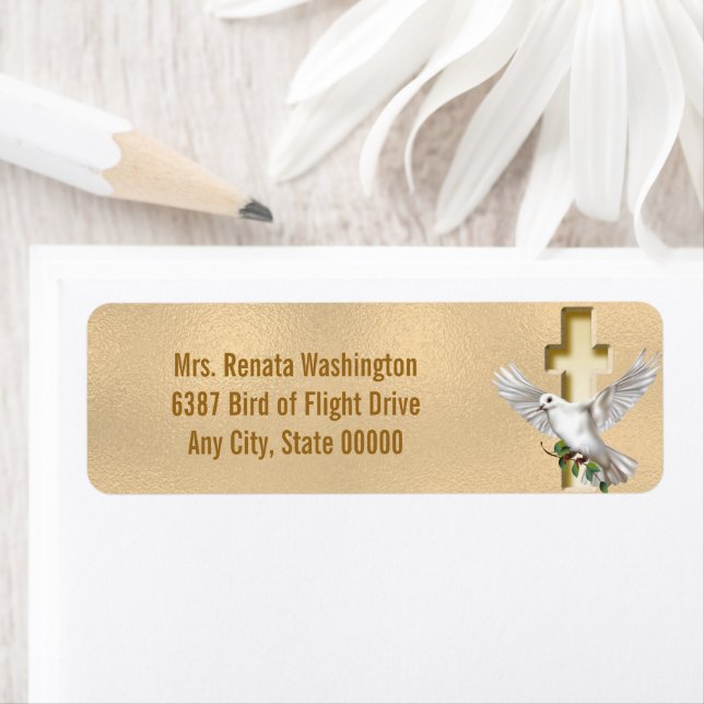 Mariage de  de Foil Dove Cross Gold (En situation)