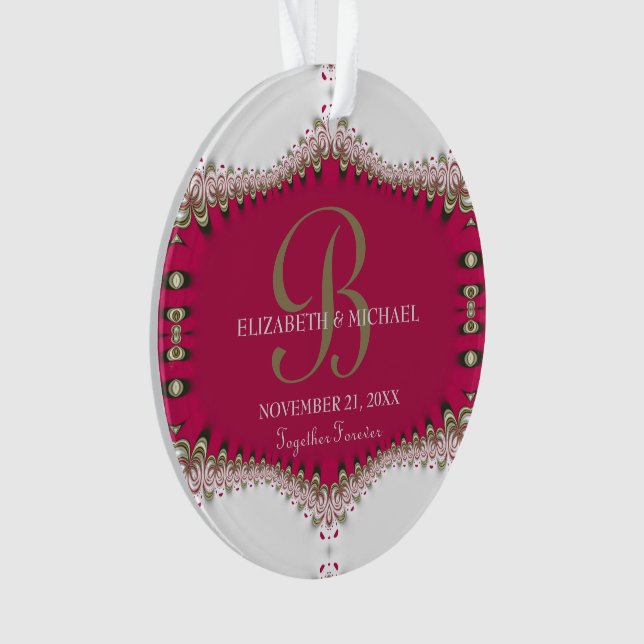 Mariage de dentelle de crème rose profonde Keepsak (devant)