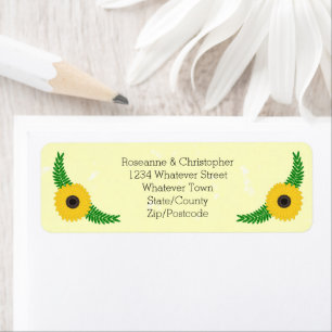 Mariage de design de tournesol de couleur jaune