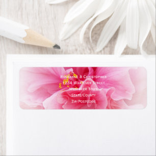 Mariage de design floral rose Adresse de retour