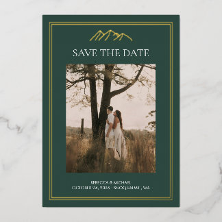 Mariage de destination à la montagne, carte de sau