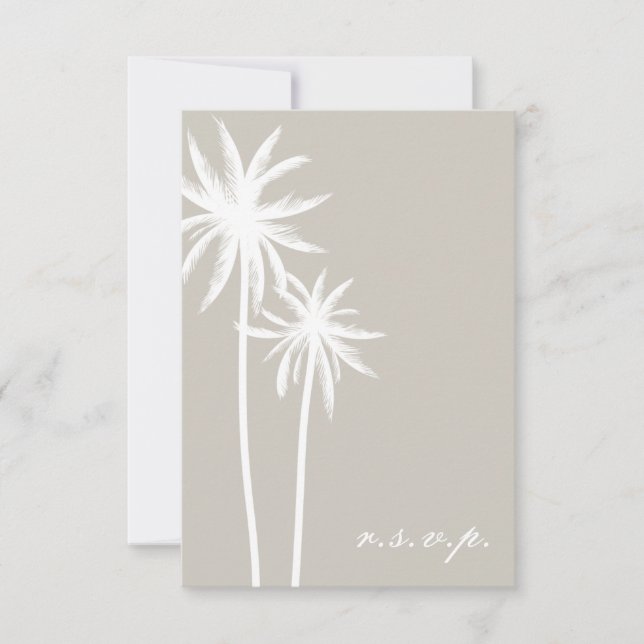 Mariage de deux palmiers blancs RSVP (Devant)