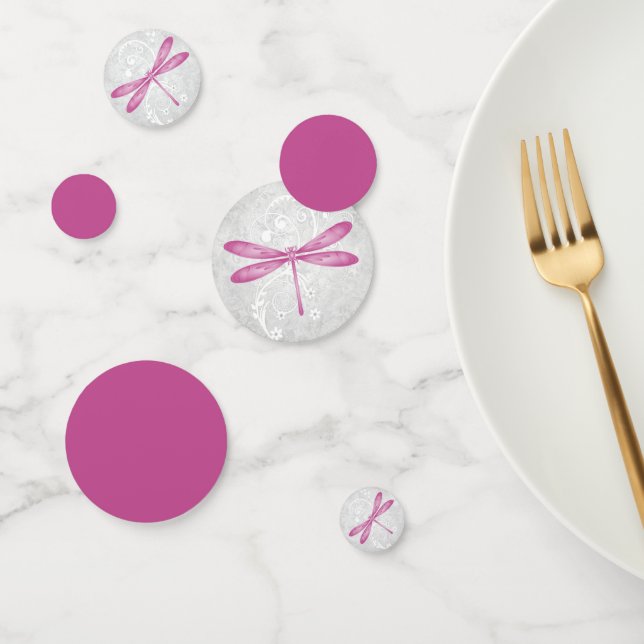Mariage de dragonfly Magenta Table Confetti (Groupe)