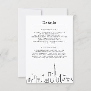 Mariage de Dubaï Invitation Détails