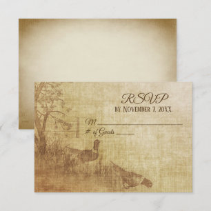 Mariage de faisan d'automne RSVP