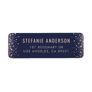 Mariage de Faux Rose Gold Foil Confetti Dots