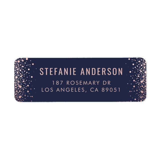 Mariage de Faux Rose Gold Foil Confetti Dots (Devant)