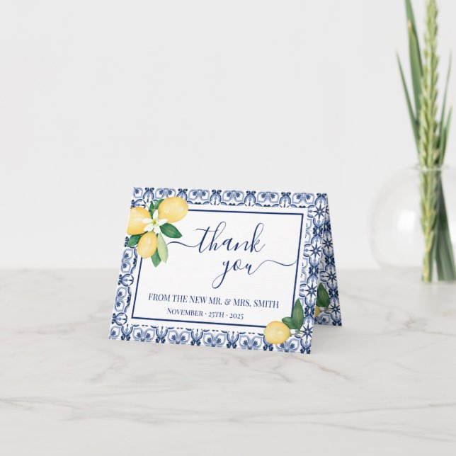 Mariage de Fête des mariées cartes de remerciement (Devant)