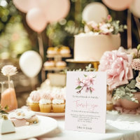 Mariage de fleurs de cerisier rose Table Merci