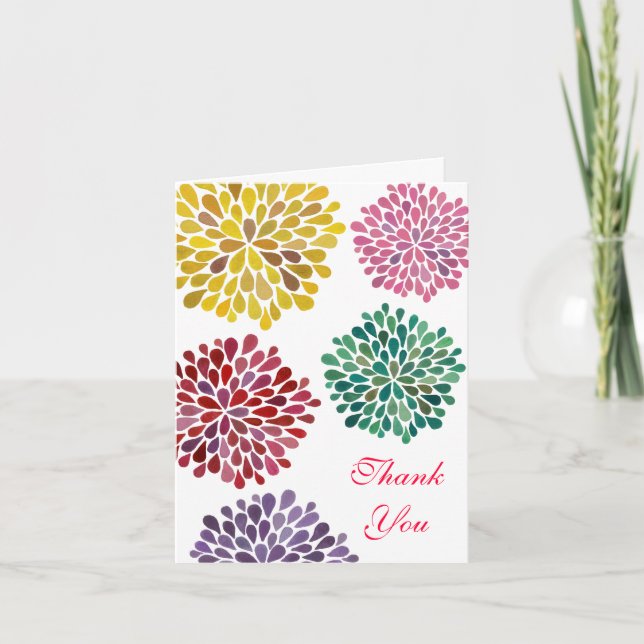 Mariage de fleurs de printemps Merci Carte de note (Devant)