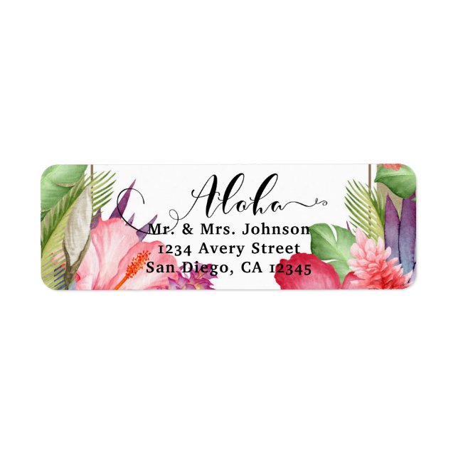 Mariage de fleurs hawaiiennes tropicales botanique (Devant)