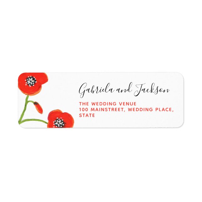 Mariage de fleurs Red Poppy (Devant)