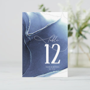 Mariage de flux d'encre Numéro de table bleu ID762