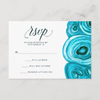 Mariage de géoode moderne | RSVP bleu