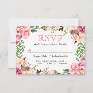 Mariage de germe rose chic rose rousse RSVP