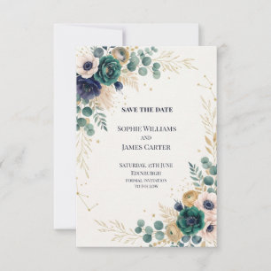 Mariage de jardin bleu à la chinoiserie, carte de