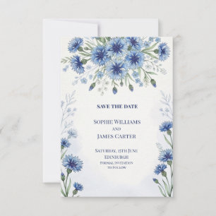 Mariage de jardin bleu à la chinoiserie, carte de
