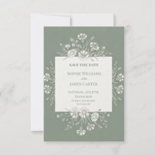 Mariage de jardin bleu à la chinoiserie, carte de 
