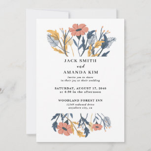 Mariage de jardin été Invitations florales