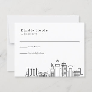 Mariage de Kansas   Stylisé Skyline RSVP
