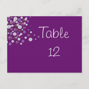 Mariage de la carte de numéro de table de losange