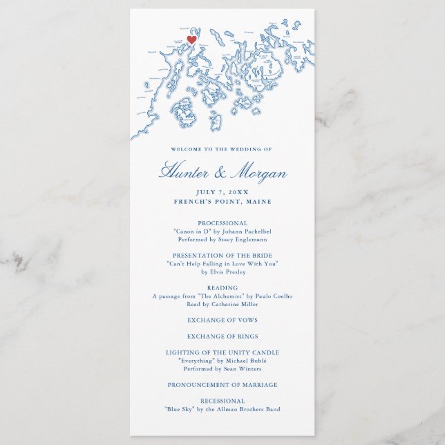 Mariage de la carte de Point Stockton Springs Main (Devant)