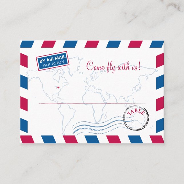 Mariage de la carte de siège Air Mail Ontario Cana (Devant)