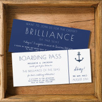 Mariage de la carte d'embarquement nautique du bat