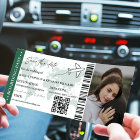 Mariage de la carte d'embarquement verte enregistr